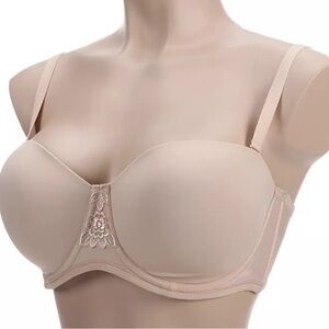 Vanity Fair Women's 42DD Beauty Back Underwire Smoothing Strapless Bra Nude